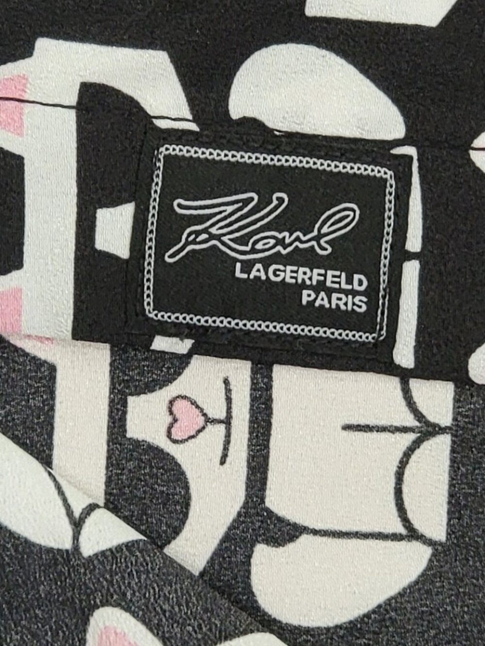Karl Lagerfeld Paris Choupette Cat Print Button Down Blouse Shirt - XL - Picture 9 of 11